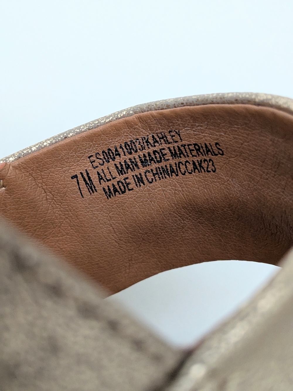 Eurosoft By Sofft Kahley Metallic Gold Cork Wedge Slingback Sandal - Picture 5 of 5